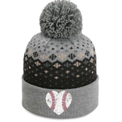 Baseball Heart Cute Mom Dad Brother Sister Family The Baniff Cuffed Pom Beanie