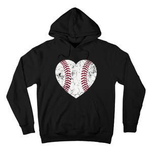 Baseball Heart Cute Mom Dad Brother Sister Family Tall Hoodie