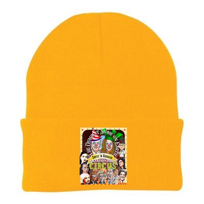 Biden Halloween Circus Dumbest Obama Funny Trump Halloween Knit Cap Winter Beanie