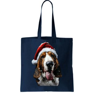 Basset Hound Christmas Tote Bag