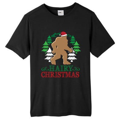 Bigfoot Hairy Christmas Holiday Sasquatch Funny Xmas Gift Cool Gift Tall Fusion ChromaSoft Performance T-Shirt