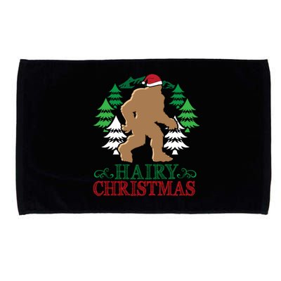 Bigfoot Hairy Christmas Holiday Sasquatch Funny Xmas Gift Cool Gift Microfiber Hand Towel