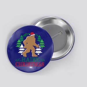 Bigfoot Hairy Christmas Holiday Sasquatch Funny Xmas Gift Cool Gift Button