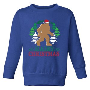 Bigfoot Hairy Christmas Holiday Sasquatch Funny Xmas Gift Cool Gift Toddler Sweatshirt