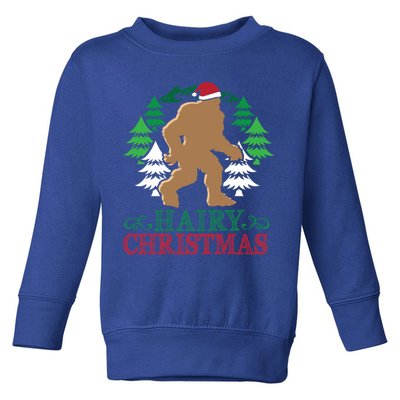 Bigfoot Hairy Christmas Holiday Sasquatch Funny Xmas Gift Cool Gift Toddler Sweatshirt