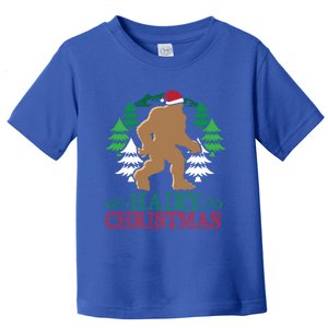 Bigfoot Hairy Christmas Holiday Sasquatch Funny Xmas Gift Cool Gift Toddler T-Shirt