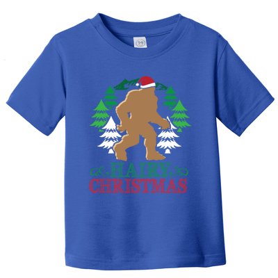 Bigfoot Hairy Christmas Holiday Sasquatch Funny Xmas Gift Cool Gift Toddler T-Shirt