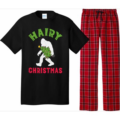 Bigfoot Hairy Christmas Tree Christmas Gift Pajama Set