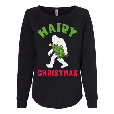 Bigfoot Hairy Christmas Tree Christmas Gift Womens California Wash Sweatshirt