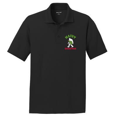 Bigfoot Hairy Christmas Tree Christmas Gift PosiCharge RacerMesh Polo