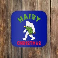 Bigfoot Hairy Christmas Tree Christmas Gift Coaster