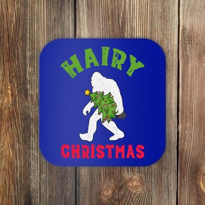 Bigfoot Hairy Christmas Tree Christmas Gift Coaster