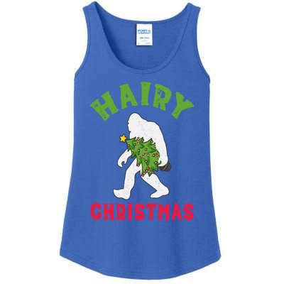 Bigfoot Hairy Christmas Tree Christmas Gift Ladies Essential Tank