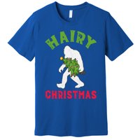 Bigfoot Hairy Christmas Tree Christmas Gift Premium T-Shirt