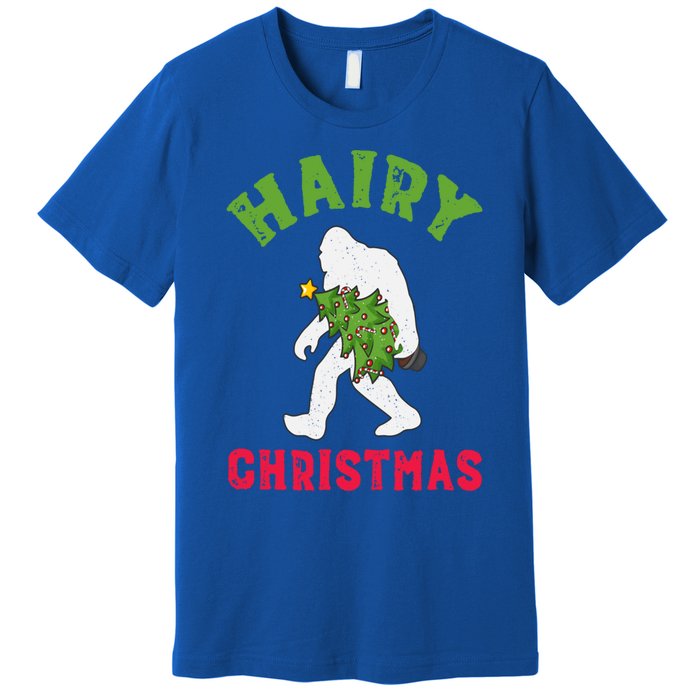 Bigfoot Hairy Christmas Tree Christmas Gift Premium T-Shirt