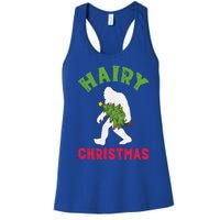 Bigfoot Hairy Christmas Tree Christmas Gift Women's Racerback Tank