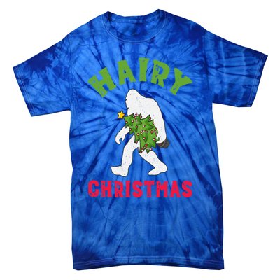 Bigfoot Hairy Christmas Tree Christmas Gift Tie-Dye T-Shirt