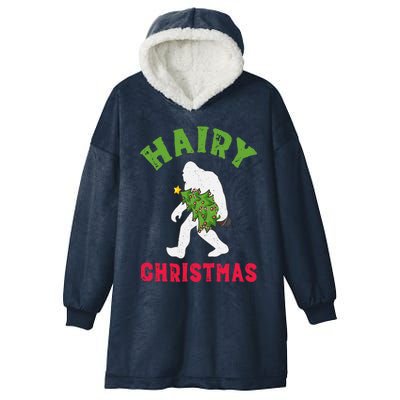 Bigfoot Hairy Christmas Tree Christmas Gift Hooded Wearable Blanket