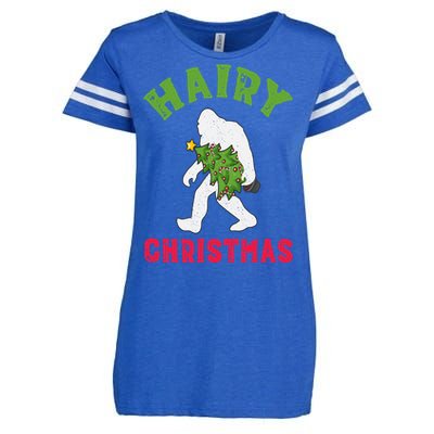 Bigfoot Hairy Christmas Tree Christmas Gift Enza Ladies Jersey Football T-Shirt