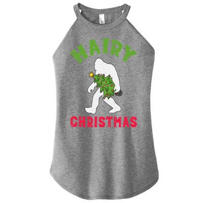 Bigfoot Hairy Christmas Tree Christmas Gift Women's Perfect Tri Rocker Tank