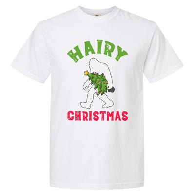 Bigfoot Hairy Christmas Tree Christmas Gift Garment-Dyed Heavyweight T-Shirt