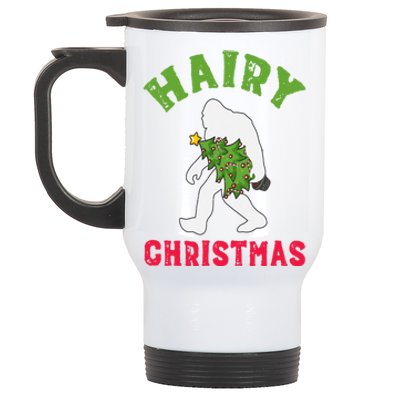 Bigfoot Hairy Christmas Tree Christmas Gift Stainless Steel Travel Mug