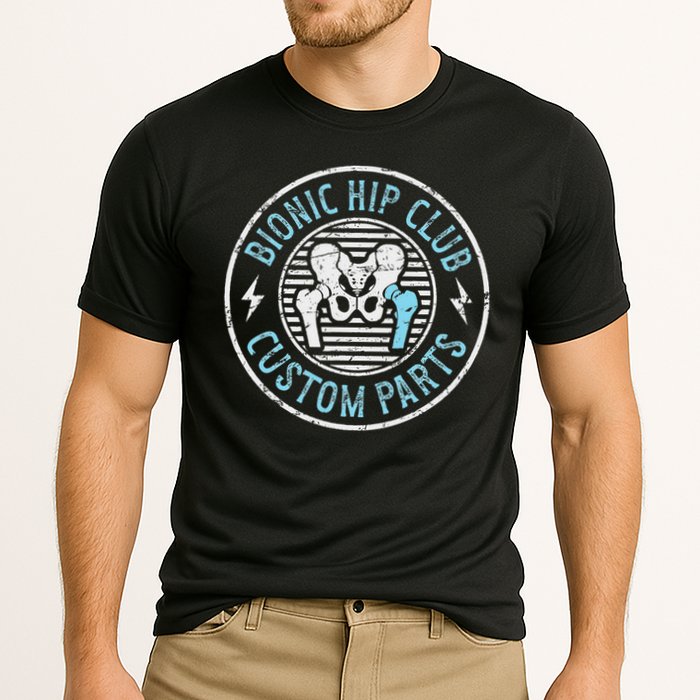 Bionic Hip Club Hip Surgery Recovery Hip Replacement Surgery Cooling Performance Crew T-Shirt
