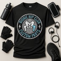 Bionic Hip Club Hip Surgery Recovery Hip Replacement Surgery Cooling Performance Crew T-Shirt