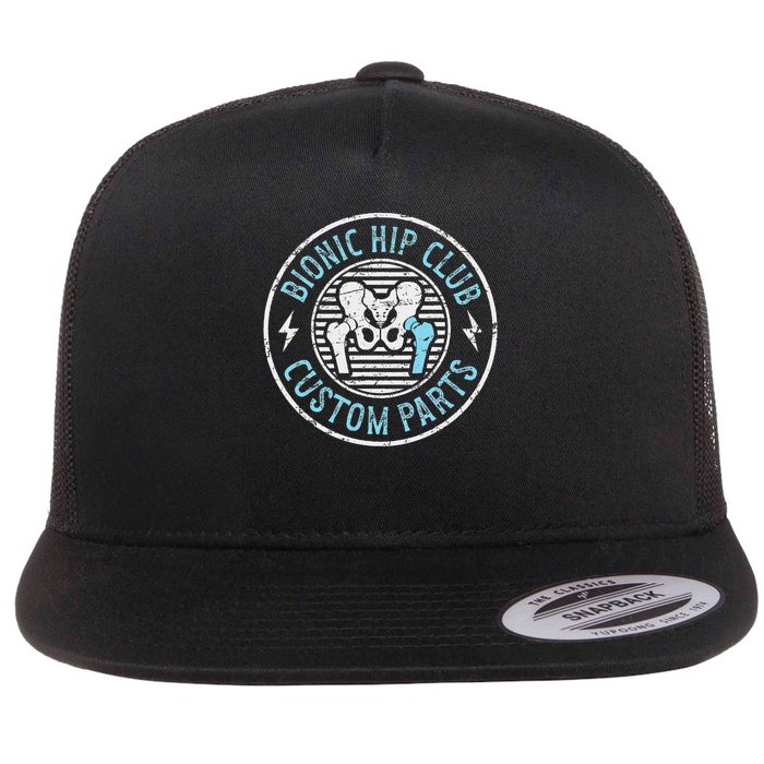 Bionic Hip Club Hip Surgery Recovery Hip Replacement Surgery Flat Bill Trucker Hat