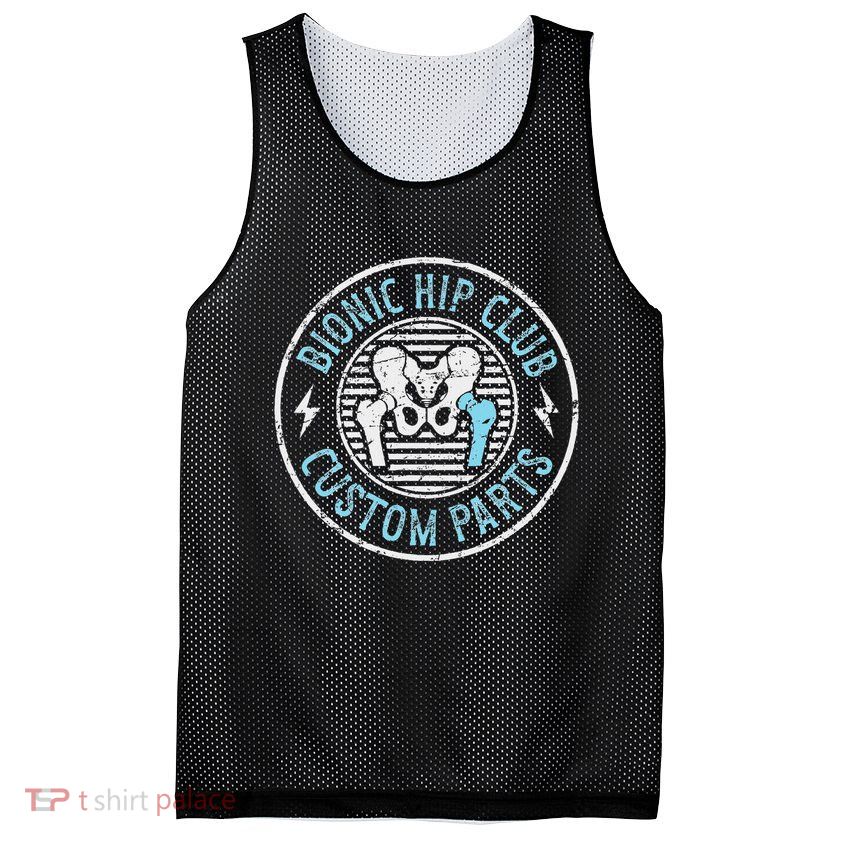 Bionic Hip Club Hip Surgery Recovery Hip Replacement Surgery Mesh Reversible Basketball Jersey Tank