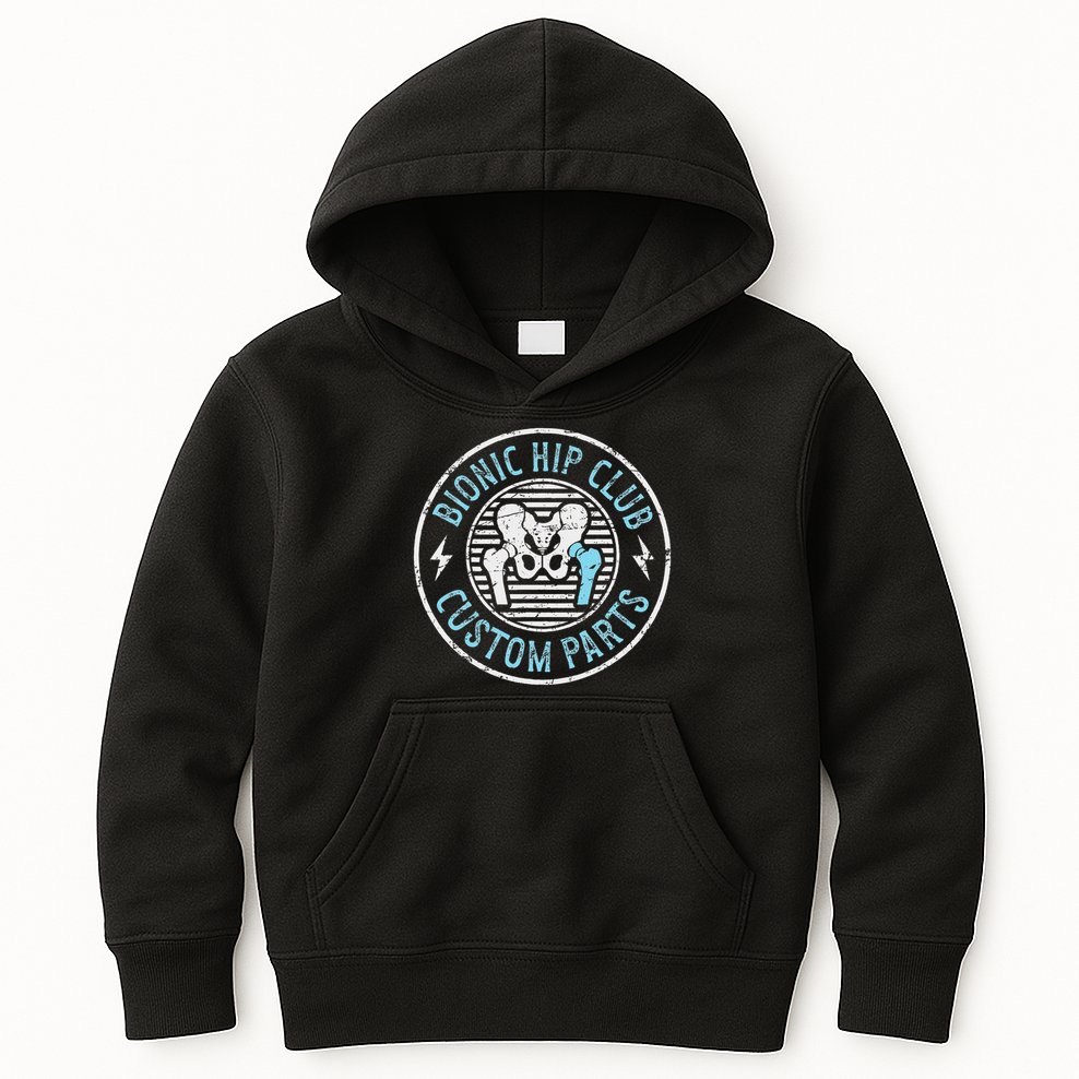 Bionic Hip Club Hip Surgery Recovery Hip Replacement Surgery Kids Hoodie