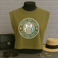 Bionic Hip Club Hip Surgery Recovery Hip Replacement Surgery Garment-Dyed Women's Muscle Tee