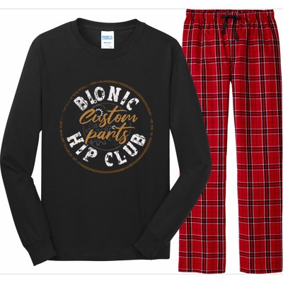 Bionic Hip Club Hip Replacement Surgery Funny Recovery Long Sleeve Pajama Set