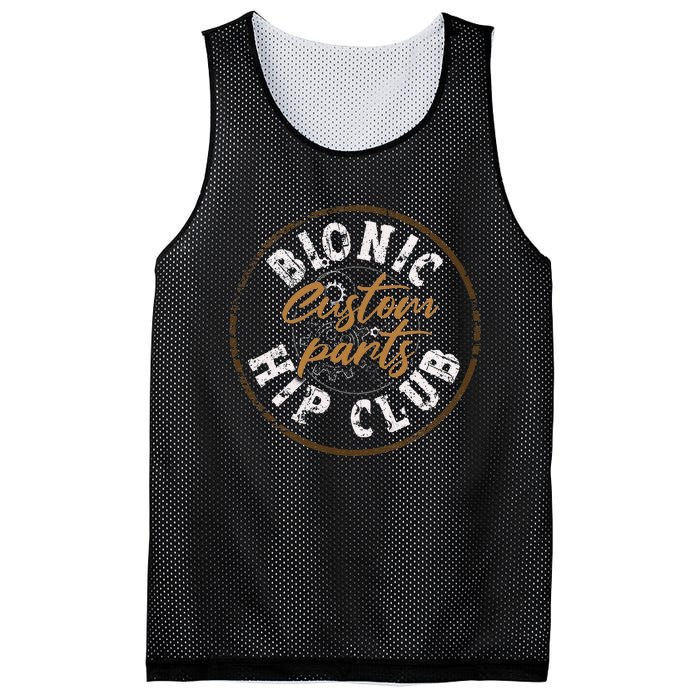 Bionic Hip Club Hip Replacement Surgery Funny Recovery Mesh Reversible Basketball Jersey Tank