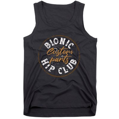 Bionic Hip Club Hip Replacement Surgery Funny Recovery Tank Top