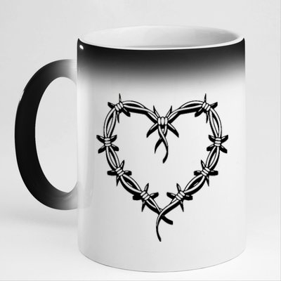 Bichota Heart Cute Music 11oz Black Color Changing Mug