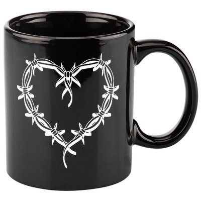 Bichota Heart Cute Music 11oz C Handle Ceramic Mug