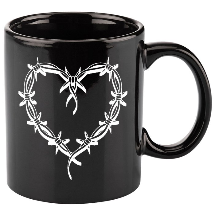 Bichota Heart Cute Music 11oz C Handle Ceramic Mug