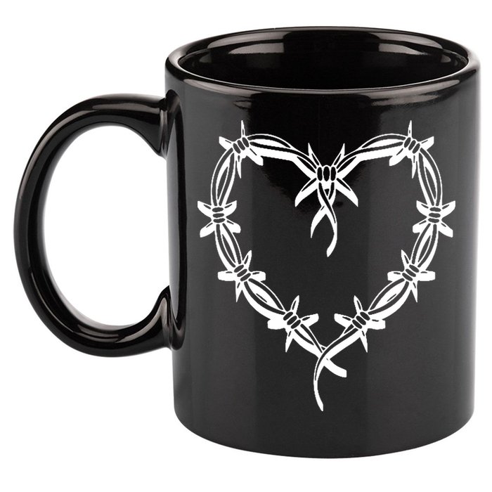 Bichota Heart Cute Music 11oz C Handle Ceramic Mug