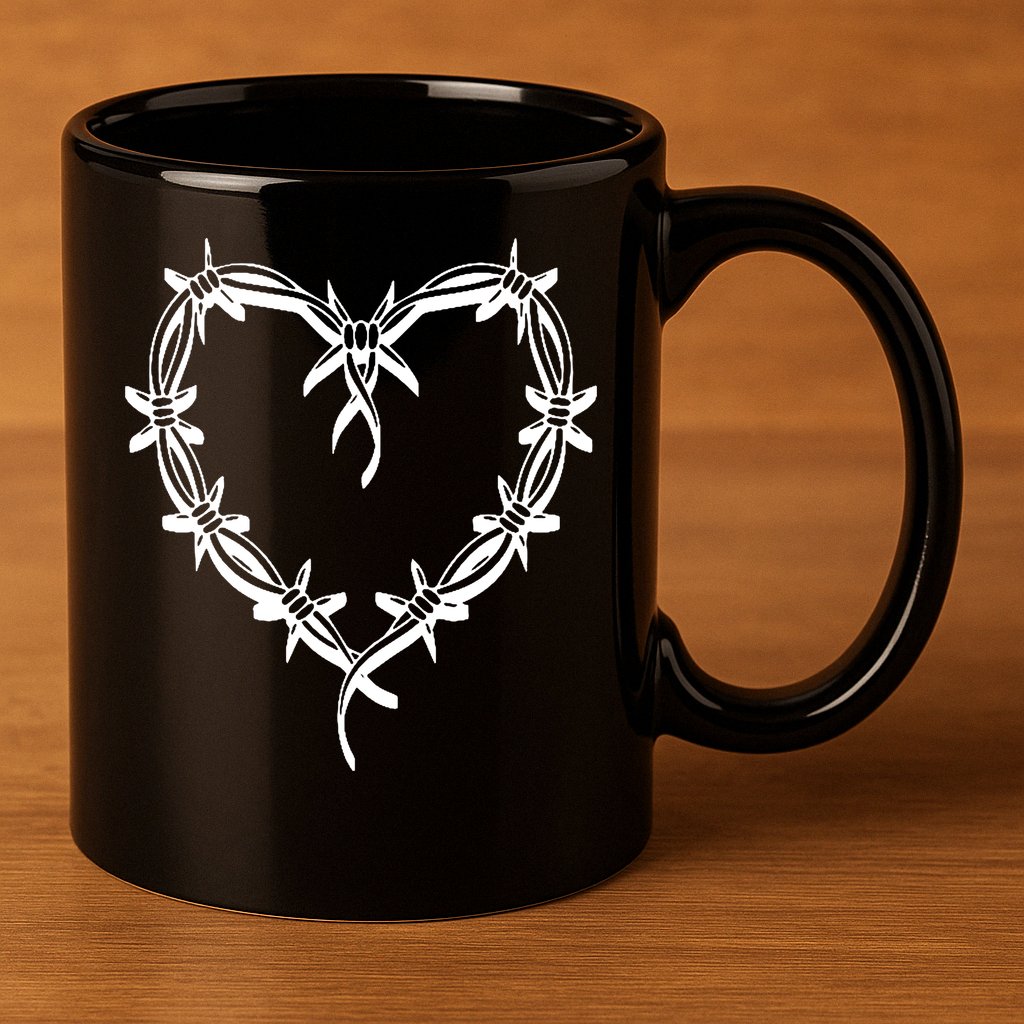 Bichota Heart Cute Music 11oz C Handle Ceramic Mug
