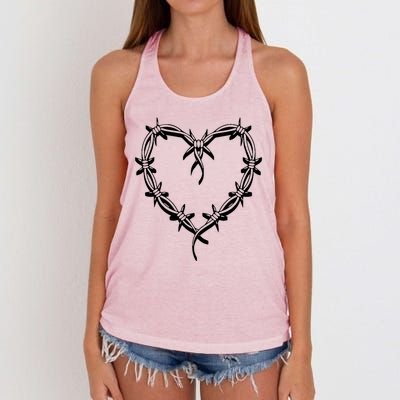 Bichota Heart Cute Music Women's Knotted Racerback Tank