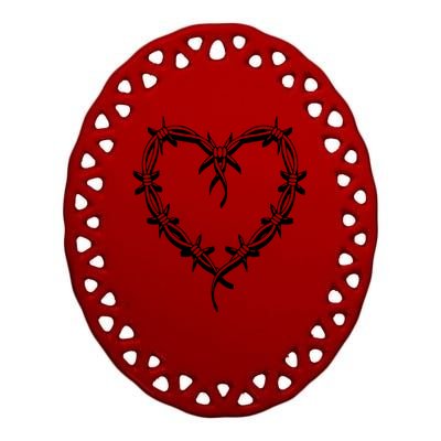 Bichota Heart Cute Music Ceramic Oval Ornament