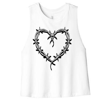 Bichota Heart Cute Music Women's Racerback Cropped Tank