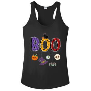 Boo Halloween Costume Groovy Spooky Boo Crew Gift Ladies PosiCharge Competitor Racerback Tank