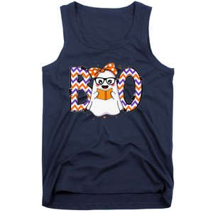 Boo Halloween Costume Groovy Spooky Boo Crew Tank Top