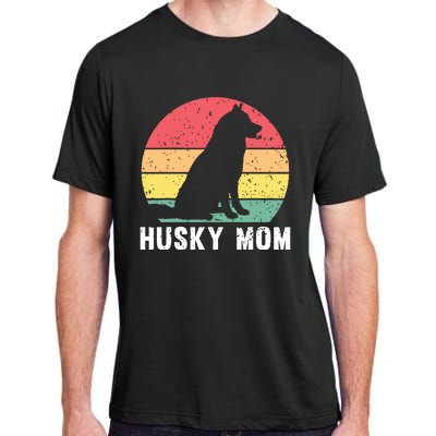 Best Husky Design For Mom Women Siberian Husky Dog Lovers Adult ChromaSoft Performance T-Shirt