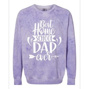 Best Homeschool Dad Ever Homeschooling Daddy Father Gift Colorblast Crewneck Sweatshirt