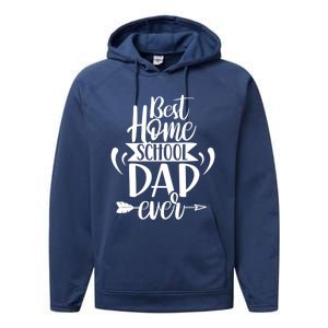 Best Homeschool Dad Ever Homeschooling Daddy Father Gift Performance Fleece Hoodie