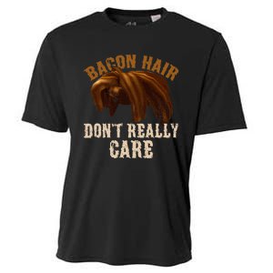 Bacon Hair DonT Really Care For Boy Video Gamers Cooling Performance Crew T-Shirt