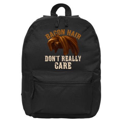 Bacon Hair DonT Really Care For Boy Video Gamers 16 in Basic Backpack